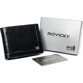 Peněženka Rovicky pánská peněženka z pravé kůže černá - muž