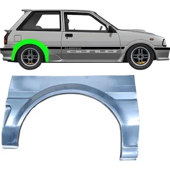 Blatník karosérie Lem zadního blatníku na Toyota Starlet 1984-1989 / Pravá
