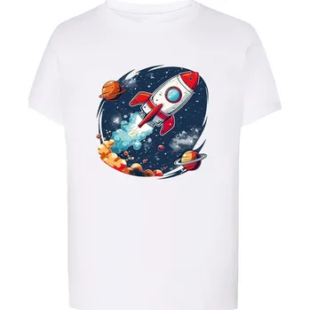 Chlapecké tričko Chlapecké tričko s raketou bílé Tup Tup, vel. 98/104