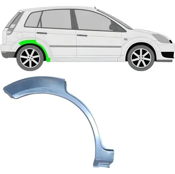 Blatník karosérie Lem zadního blatníku na Ford Fiesta 2002-2008 / Pravá