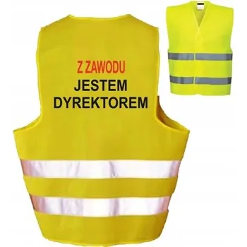 Reflexní výstražná vesta s potiskem JESTEM DYREKTOREM