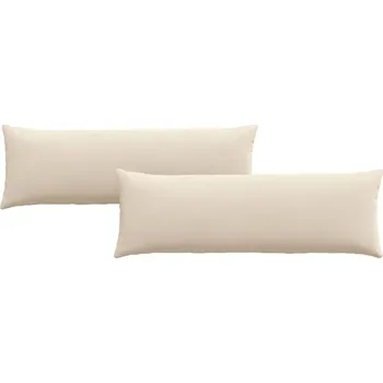 Polštář Pohovkové polštáře 2 pcs Béžová 120 x 40 cm textil