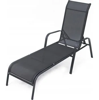 Zahradní lehátko Černé kovové Lehátko Tradgard