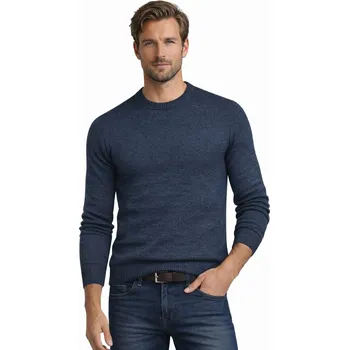 Pánský svetr Pánský svetr tmavě modrý s kulatým výstřihem (O-neck), klasický střih S8755/NAVY, obléká se přes hlavu