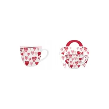 Hrnek Duo SRDCE porcelánový 460 ml