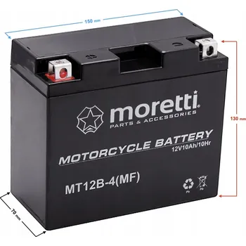 Motobaterie AGM (gelová) Akumulátor MT12B Moretti