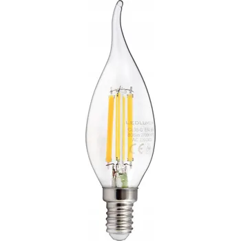 Žárovka LED žárovka E14 SVÍČKA 6W = 60W Filament 806lm Dekorativní Bez Blikání 4000K