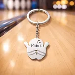 Bowling - ocelový přívěsek na klíče