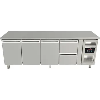 DASgastro Chladicí stůl se 3 dvířky a 2 zásuvkami vpravo