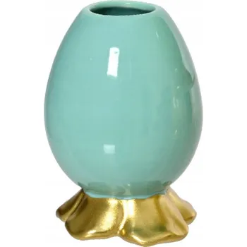 Váza Tyrkysová váza ve tvaru vejce 9 Cm