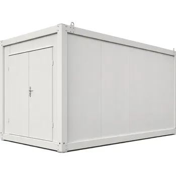 Zahradní stavba Skladový kontejner 400 x 240 x 257 cm, dvoukřídlé dveře, RAL 9002