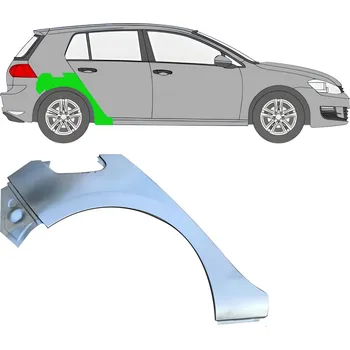 Blatník karosérie Lem zadního blatníku / Pravá VW Golf 7 2012+