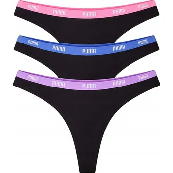 Kalhotky PUMA String Thong Sada 3 párů dámských kalhotek Bavlněné kalhotky M P132