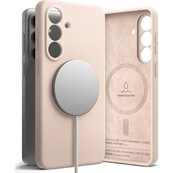 Telefonní příslušenství Kryt Ringke Silicone Magnetic Magsafe Samsung Galaxy S26+ Plus Pink Sand