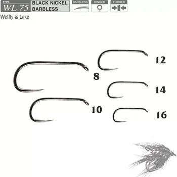 Muškařské háčky Traper Hikara WL75 vel. 8