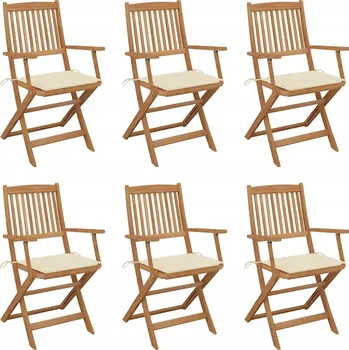 Zahradní židle VidaXL dřevěná béžová