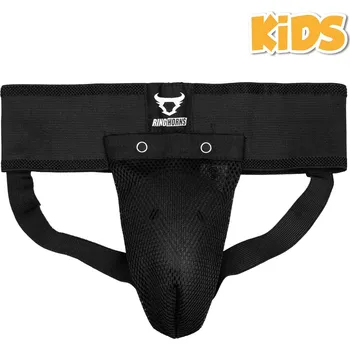Chránič těla a ramene Dětský suspenzor na bojové sporty Ringhorns Charger Kids - Black Velikost: 12 let