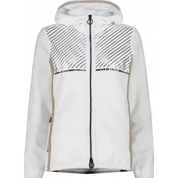 Dámská mikina Dámská Mikina fleecová CMP Fix Hood bílá, velikost 38