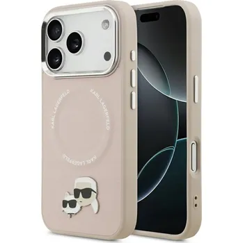 Pouzdro na mobilní telefon Zadní Kryt Karl Lagerfeld pro Apple iPhone 17 Pro Max růžový