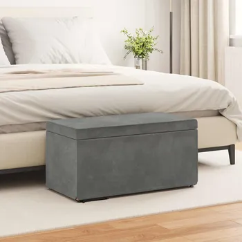 Barová židle Stolička Tmavě šedá 81 x 41 x 40 cm Samet a inženýrské dřevo