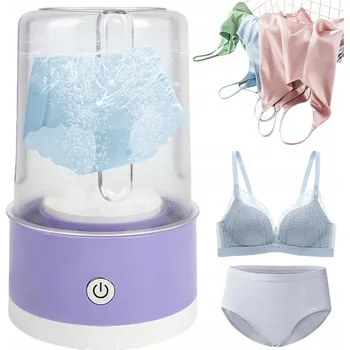 Obraz Mini cestovní pračka s UV světlem pro dezinfekci dětského prádla