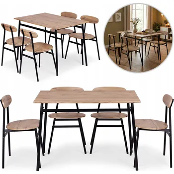 Jídelní set Jídelní set do kuchyně jídelny stůl + 4 židle OSLO ModernHome