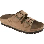 Scholl AIR BAG světle hnědé unisex zdravotní pantofle s Bioprint® stélkou