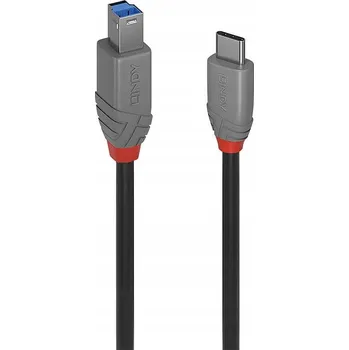 Datový kabel USB C-B kabel 3.2 5Gbps SuperSpeed Lindy 36665 0,5 m