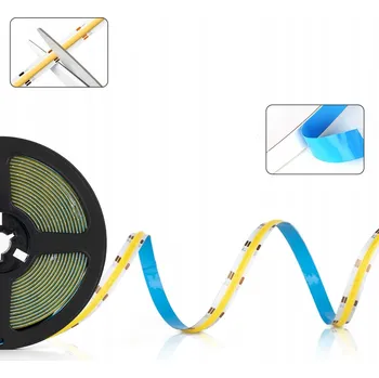 LED páska Taśma LED COB 7W 1M 12V IP20 Silné Jasné Souvislé Světlo 320LED Úsporný