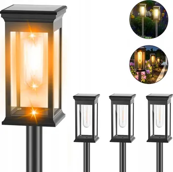 Venkovní osvětlení SOLÁRNÍ LAMPY PRO VENKOVNÍ POUŽITÍ, 4 KUSY SOLÁRNÍCH LAMPIČEK DO ZAHRADY