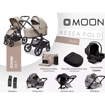 Kočárek Moon ReSea FOLD kombi set Sand