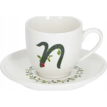 LA PORCELLANA BIANCA SOLOTUA Šálek s podšálkem 90 ml, Vzor N