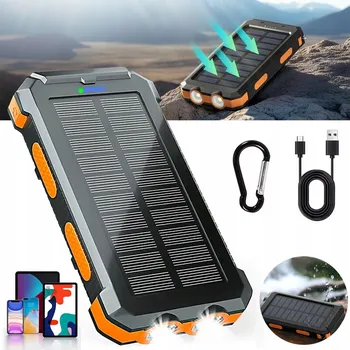 Powerbanka SOLÁRNÍ POWERBANKA 26800 mAh 2xUSB SVÍTILNA + KOMPAS