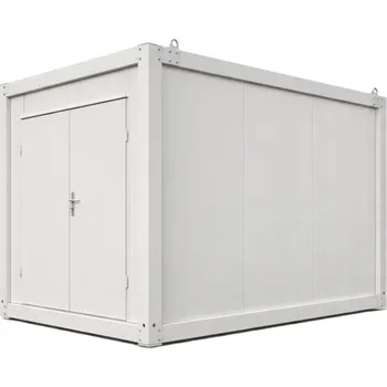 Zahradní stavba Skladový kontejner 300 x 240 x 257 cm, dvoukřídlé dveře, RAL 9002