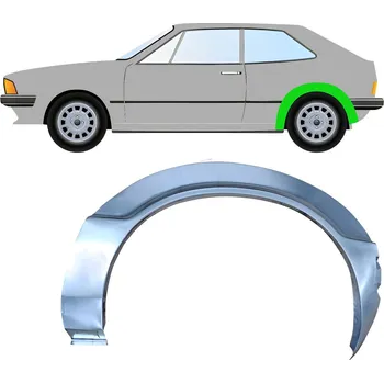 Blatník karosérie Lem zadního blatníku / Levá VW Scirocco 74-81
