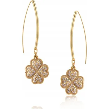 Náušnice Náušnice čtyřlístky zdobené krystaly Preciosa z kolekce Merymejkap (P