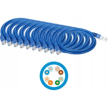 Síťový kabel ALANTEC Síťový kabel UTP kat. 5E, modrý, 0,5 m