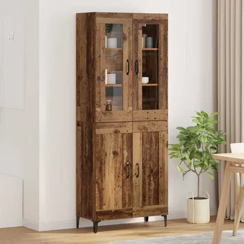 Příborník do zásuvky Vysoký bufet Staré dřevo 69,5 x 34 x 180 cm kompozitní dřevo