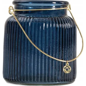 Obraz Lucerna FIG rýhovaná se závěsem, tmavě modrá, 10x11 cm HOMLA