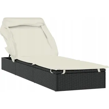Zahradní lehátko Černé ocel Lehátko VidaXL