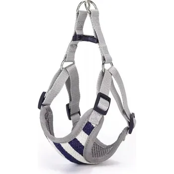 Postroj pro psa NOBLEZA Postroj pro psy pletený M 48-53cm/50-65cm Barva: šedo-modrý