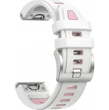 Řemínek na hodinky Řemínek Best Accessories pro Garmin 20mm bílý