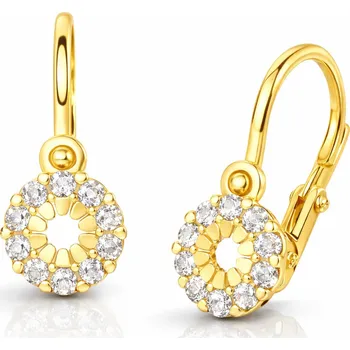 Náušnice Brilio Dětské náušnice ze žlutého zlata s krystaly 239 001 00516 + 2 měsíce na vrácení zboží