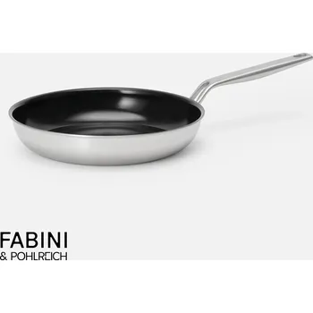 Pánev Pánev FABINI & Pohlreich, ø 26 cm - Nepřilnavá nerezová pánev z pětivrstvé nerezové oceli s keramickým povrchem bez poklice