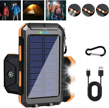 Powerbanka SOLÁRNÍ POWERBANKA 26800 mAh, PŘENOSNÁ SOLÁRNÍ NABÍJEČKA NA TELEFON