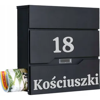 Poštovní schránka Poštovní schránka s přihrádkou na noviny Gockowiak černá