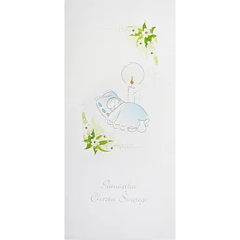 Obraz Křestní oznámení DL C10 - Miminko chlapeček MAK knížka