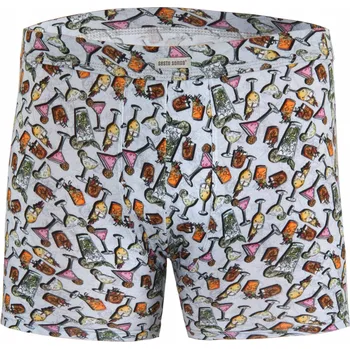 Boxerky PÁNSKÉ BOXERKY slipy bavlněné pohodlné FUNNY 09 Drink Sesto Senso *M