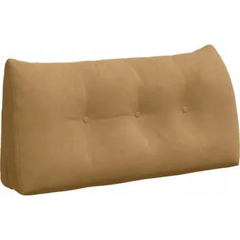Polštář Hnědý sametový Polštář opěradlo 100 Samet 24 x 50 cm