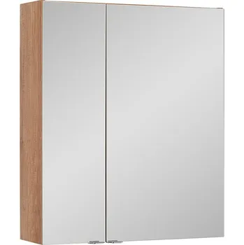 Koupelnový nábytek BPS-koupelny Zrcadlová skříňka závěsná bez osvětlení Amanda C 60 ZS, dub country